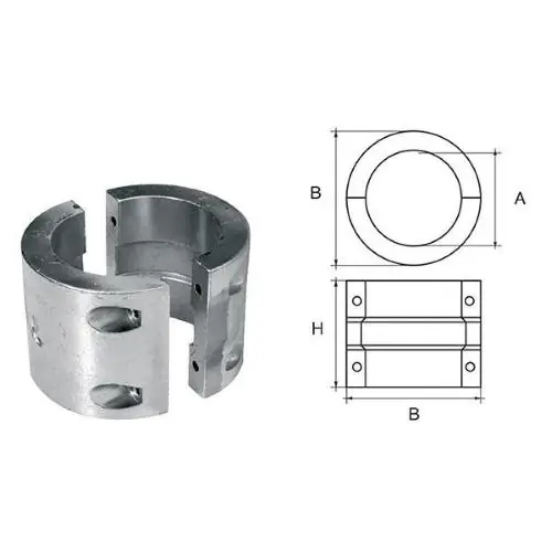 ANODO PER ASSI A COLLARE LARGE PER Ø 90 MM Occasione