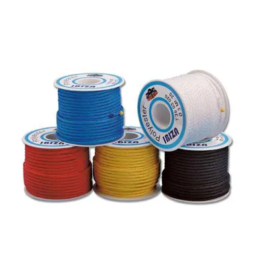 “IBIZA UNI COLOR” DOPPIA TRECCIA POLIESTERE Ø MM.3 BIANCA BOBINA 20MT Economico