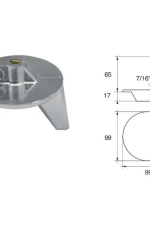 A Buon Prezzo ANODO PER MOTORI MERCURY MERCRUISER FM-12 O.C.822777Q1 HP 50-140 ELICA INOX BRAVO ONE 99X99X82MM ZINCO
