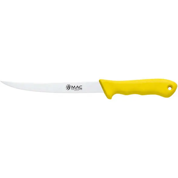 Coltello pesca Inox lama curva D300 C - Giallo Di Tendenza