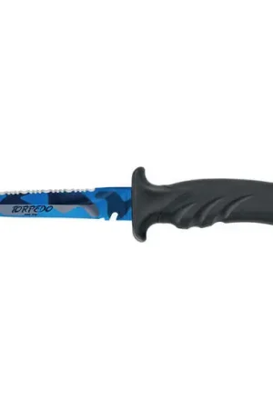 A Buon Prezzo Coltello sub Acciaio Nitrogeno Torpedo 11 Lama Camu Blu